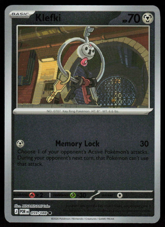 059/088 Klefki (Reverse Holo) (Perfect Order) Pokémon card (English)