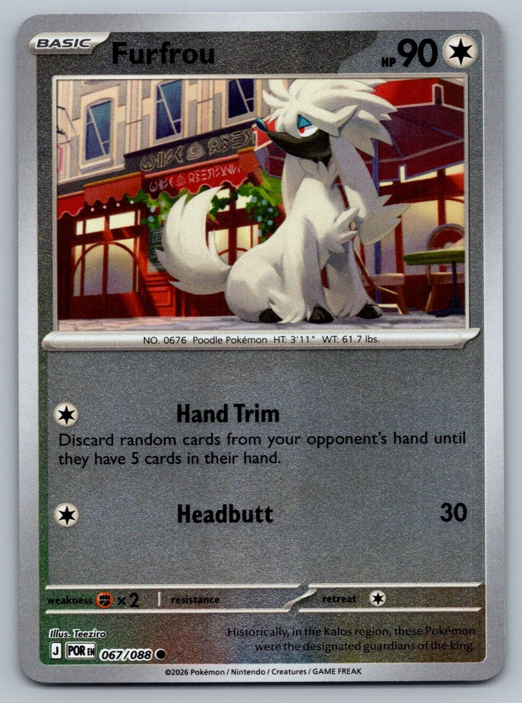 067/088 Furfrou (Reverse Holo) (Perfect Order) Pokémon card (English)