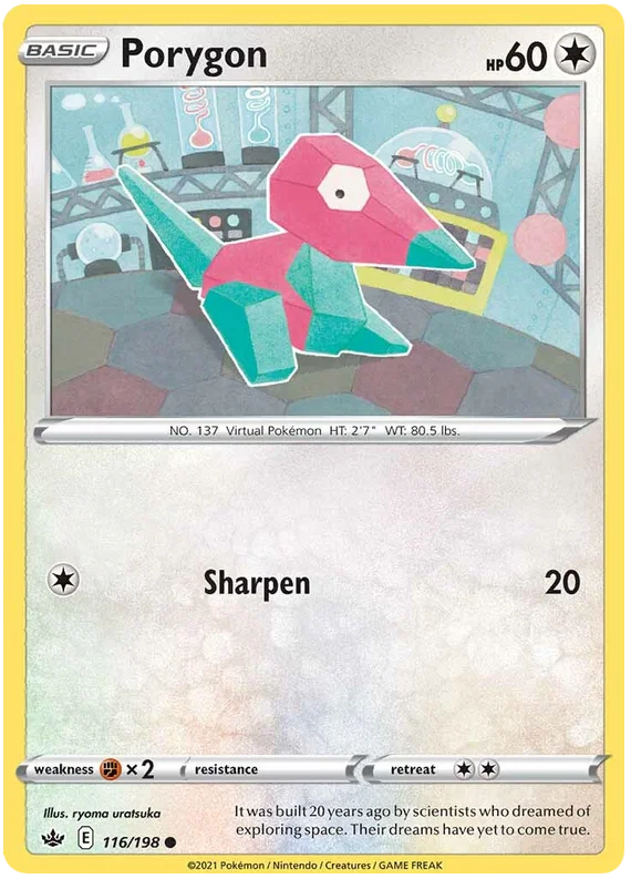 116/198 Porygon (Chilling Reign) Pokémon card (English)