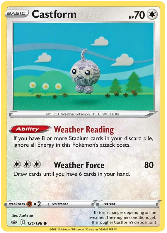 121/198 Castform (Chilling Reign) Pokémon card (English)