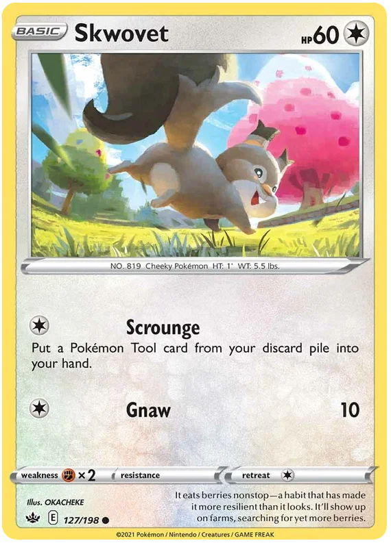 127/198 Skwovet (Chilling Reign) Pokémon card (English)