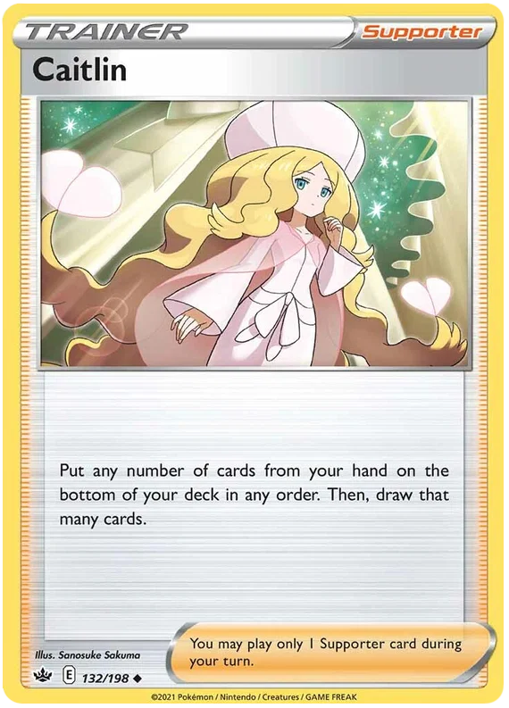 132/198 Caitlin (Supporter) (Chilling Reign) Pokémon card (English)