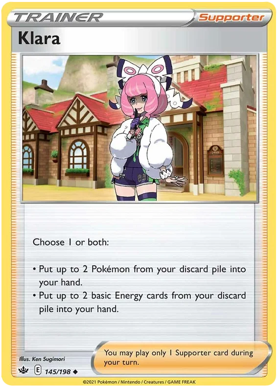 145/198 Klara (Supporter) (Chilling Reign) Pokémon card (English)