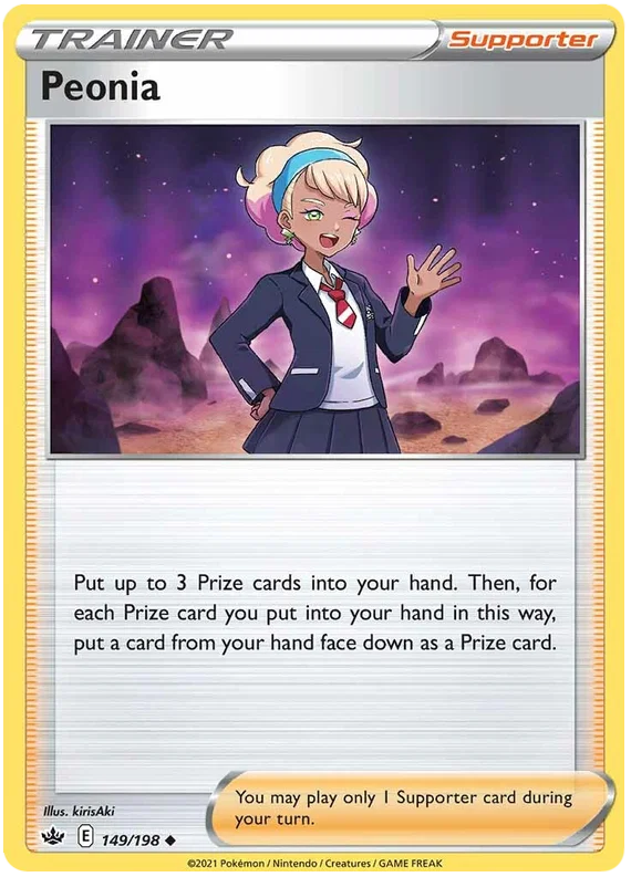 149/198 Peonia (Supporter) (Chilling Reign) Pokémon card (English)