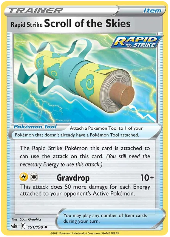 151/198 Rapid Strike Scroll of the skies (Item) (Chilling Reign) Pokémon card (English)