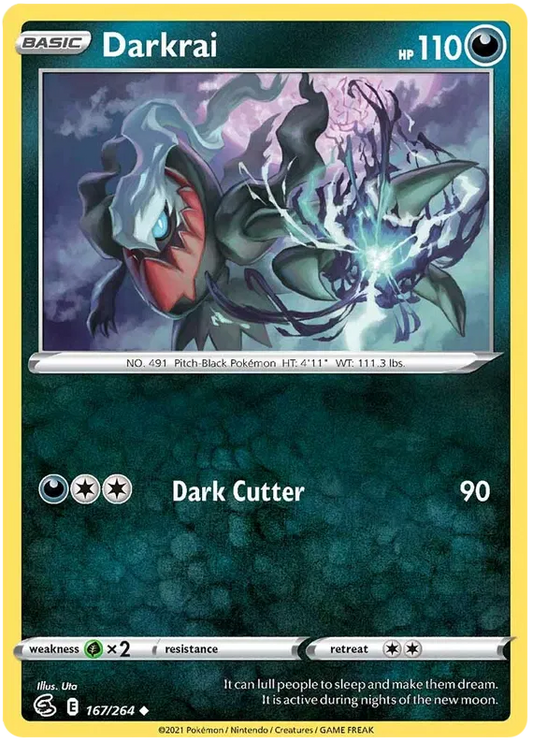 167/264 Darkrai (Fusion Strike) Pokemon card (English)